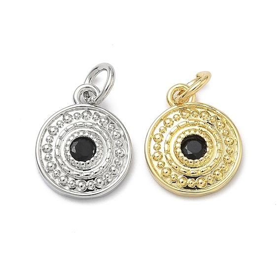Латунные плоские круглые подвески с микропаве из кубических цирконий, с целью перехода в кольце, без кадмия и без свинца, стойки покрытие, долговечный