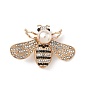 Броши из сплава пчел со стразами для рюкзака, с пластиковой жемчужины
