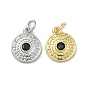 Латунные плоские круглые подвески с микропаве из кубических цирконий, с целью перехода в кольце, без кадмия и без свинца, стойки покрытие, долговечный