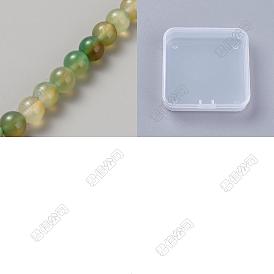 2 Strands Natural Peacock Agate Beads Strands, Dyed, Round