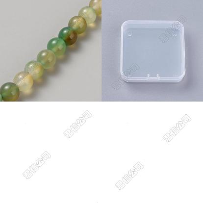 2 Strands Natural Peacock Agate Beads Strands, Dyed, Round