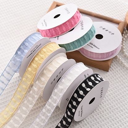 9M Polyester Organza Striped Ribbons, Garment Accessories, Gift Packaging