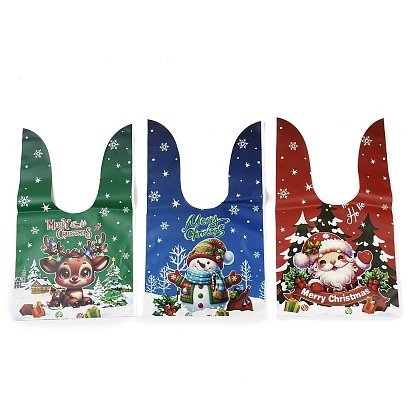 Рождественская тема в виде кролика, конфеты, полиэтиленовые пакеты, подарочные пакеты для конфет с принтом