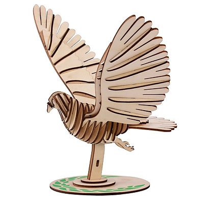 DIY Wooden Assembly Animal Toys Kits for Boys and Girls, 3D Puzzle Bird Model for Kids, Children Intelligence Toys, Pigeon/Owl