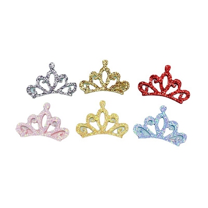 Sequins Crown PVC Cabochons, for Hair Accessories