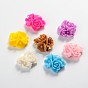 Opaque Resin Cabochons, Flower, 16x16x6mm
