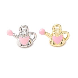 Подвески из эмали и сплава, лейка с подвесками в виде сердечек