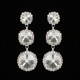 Sparkling Crystal Stud Earrings for Women's Night Out - Retro, Sexy and Chic (E293)
