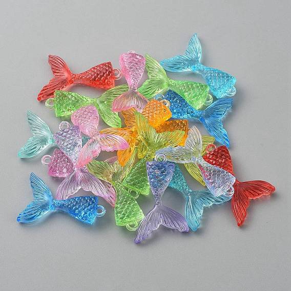 Transparent Acrylic Pendants, Fish