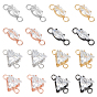 16Pcs 2 Style Brass Clear Cubic Zirconia Links, Triangle & Horse Eye