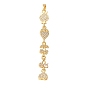 Brass Micro Pave Clear Cubic Zirconia Big Pendants, Fruits Charms