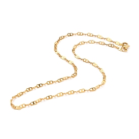 304 Stainless Steel Mariner Link Chain Necklaces, with Lobster Claw Clasps