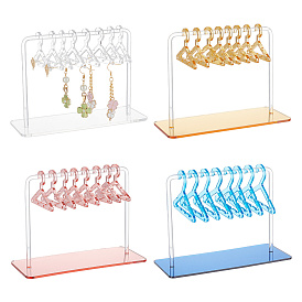 4 комплекты 4 цветные акриловые подставки для серег, органайзер для сережек в форме вешалки с 8 мини-вешалками