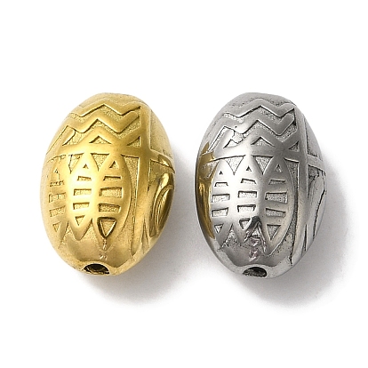 304 из нержавеющей стали бусы, овальные