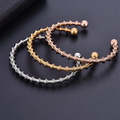 304 из нержавеющей стали манжеты браслеты, браслет из проволоки для женщин для женщин