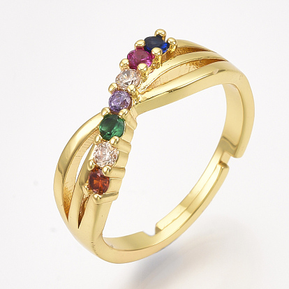 Регулируемые латунные кольца из микро-паве циркония