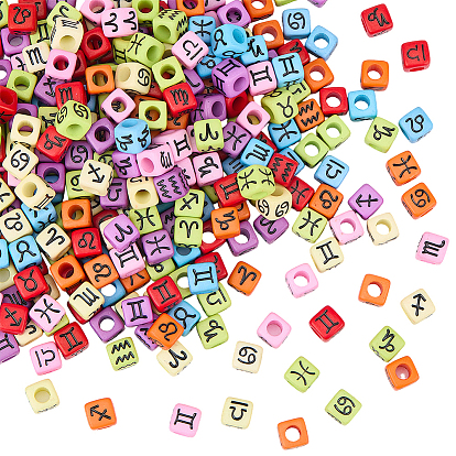 300 непрозрачные акриловые бусины, куб с созвездием