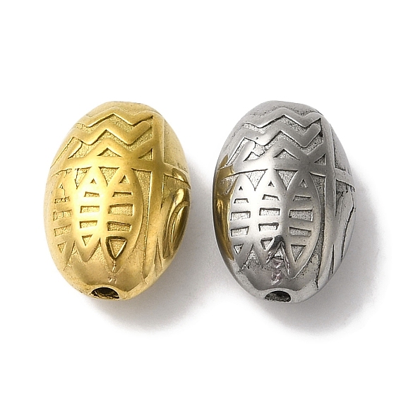 304 из нержавеющей стали бусы, овальные