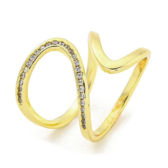 Латунные микро проложить манжеты кольца кубического циркония, открытые кольца для женщин