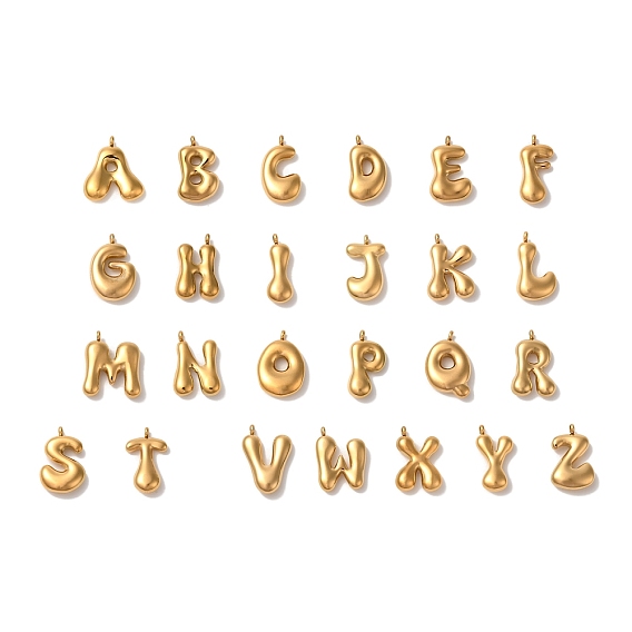 26 шт. ионное покрытие (ip) 304 подвески из нержавеющей стали, подвеска в виде воздушного шара с буквой a~z