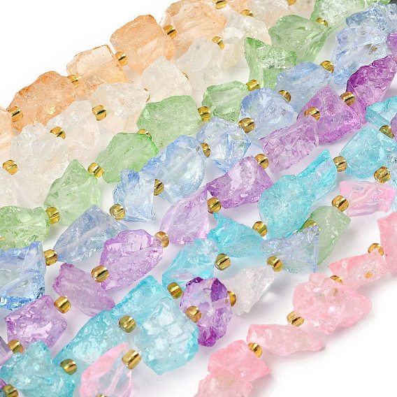 Сырой грубый натуральный кристалл кварца, с бисером, самородки