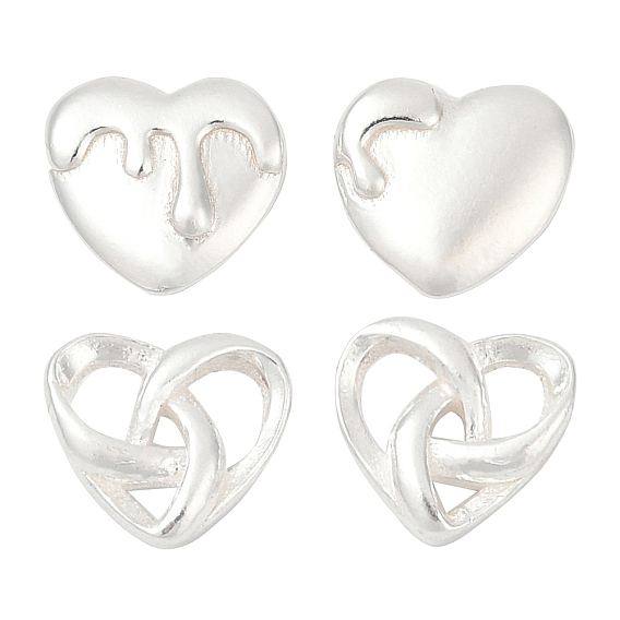 S999 изящные серебряные серьги-гвоздики для женщин, сердце