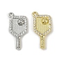 Латунные микро проложить кубического циркония подвески, долговечный, без кадмия и без свинца, стойки покрытие, ракетка с мячом