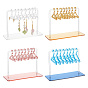 4 комплекты 4 цветные акриловые подставки для серег, органайзер для сережек в форме вешалки с 8 мини-вешалками