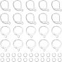 120Pcs 2 Style 304 Stainless Steel Leverback Earring Findings, with 180Pcs Open Jump Rings