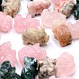 Natural & Synthetic Gemstone Sculpture Display Decorations, Lucky Pig Feng Shui Ornament, for Home Office Desk