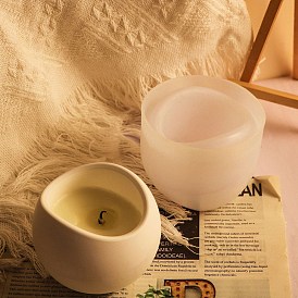 Круглые силиконовые формы для свечей своими руками, Креативная свеча для ароматерапии, поставка цементных чашек, бетонные чашки для свечей «сделай сам», формы из смолы
