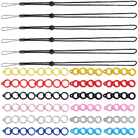 6 регулируемый ремешок на шею из полиэстера, для ручки, телефон, держатель значка, с силиконовой подвеской в стиле 12