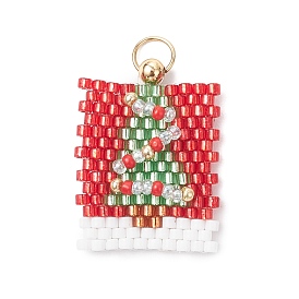 Стеклянные подвески из бисера, рождественская елка, с целью перехода в кольце