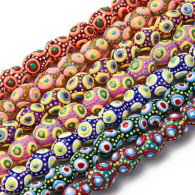 Стеклянные эмалевые бусины, бусины ручной работы, овальные