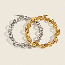 304 женские браслеты-цепочки из нержавеющей стали, с Переключить застежками