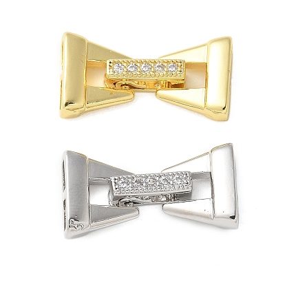 Латунные микро проложить кубического циркония раз за застежками, стойки покрытие, долговечный, бантом