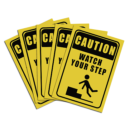 Водонепроницаемые ПВХ предупреждающие знаки наклейки, прямоугольные