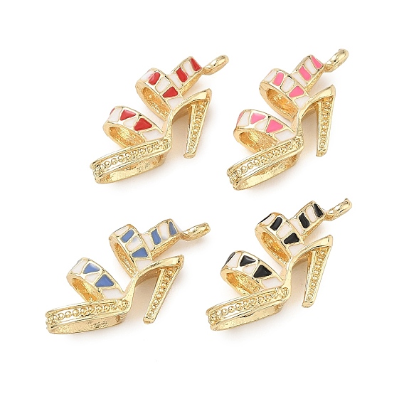 Подвески из эмали и сплава, туфли на высоком каблуке прелести, стойки покрытие, золотые