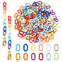 240Pcs 12 Colors Opaque Acrylic Linking Rings, Quick Link Connectors, For Jewelry Cable Chains Making, Oval