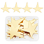 14Pcs Brass Pendants, Stamping Blank Tag, Star