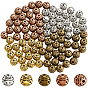100шт 4 цвета цинковый сплав бусины, круглые