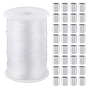 Fil de nylon, fil de pêche, fil à perles, avec 100pcs breloques coulissantes en aluminium à colonne plate, pour cadre photo pot de fleurs décoration suspendue de noël