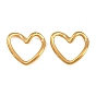 304 Stainless Steel Linking Rings, Heart Links, Ion Plating(IP), Long-Lasting Plated