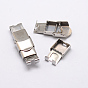 Rectangle 304 Stainless Steel Watch Band Clasps, 25x13x8mm, Hole: 10x4mm