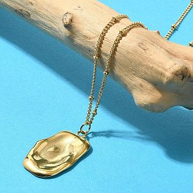 Ионное покрытие (ip) 304 текстурированные прямоугольные подвески из нержавеющей стали для женщин