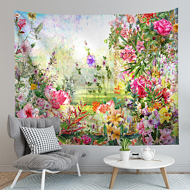 Background Fabric Hanging Cloth Decorative Fabric Flower Wall Printing Tapestry