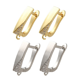 Покрытие стойки латунь микропаве фианит серьги обручи, долговечный, без свинца и без кадмия