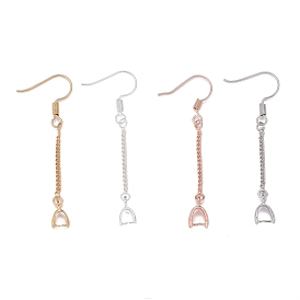 12Pairs 4 Colors Brass Real 18K Gold & Rose Gold & Platinum & Silver Plated Earring Hooks