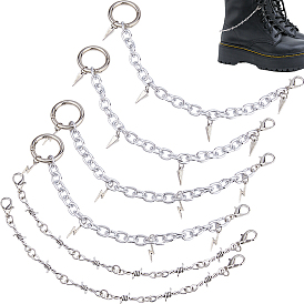 6 шт. 3 стиль алюминиевые цепи для ремней безопасности, Сплав с подвесками, разнообразные