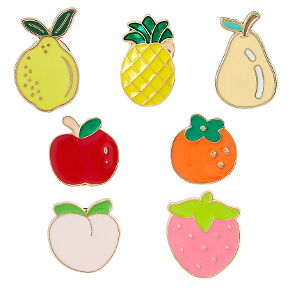 7шт. 7 стили, значки с фруктовой тематикой, эмалированные застежки для лацканов, рюкзаков и одежды